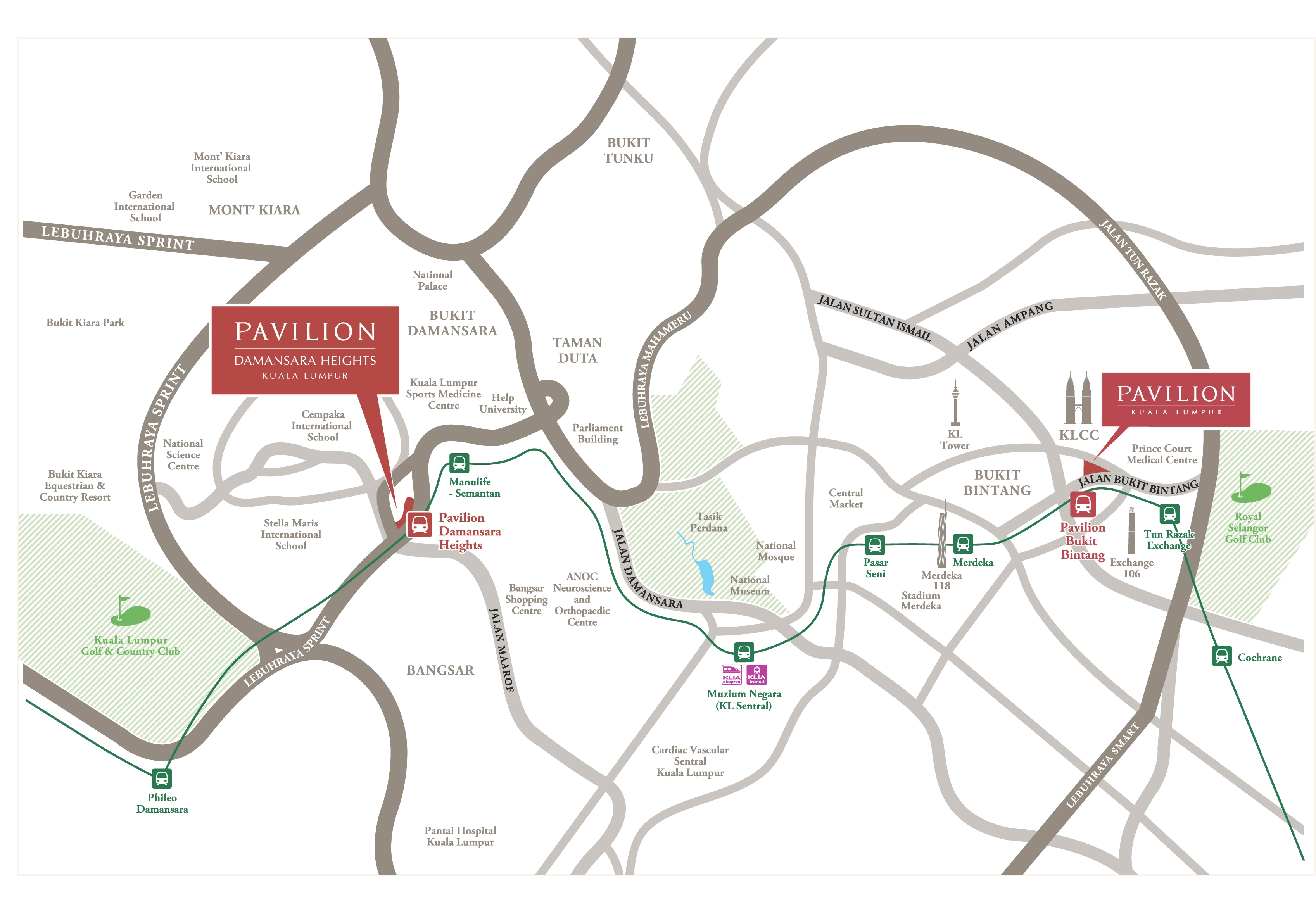 Pavilion Damansara Heights location map